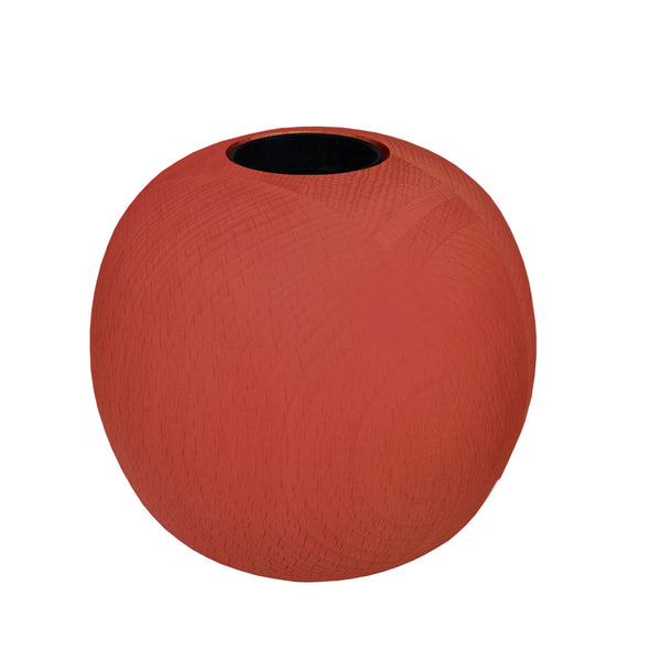 Lampe de chevet TOSEL BOULE,bois , H10xD11xP11  cm.