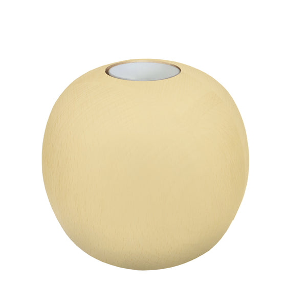 Lampe de chevet TOSEL BOULE,bois , H10xD11xP11  cm.