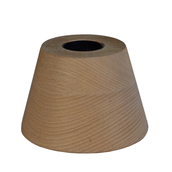 Lampe de chevet TOSEL CONE,bois , H7,5xD11xP11  cm.