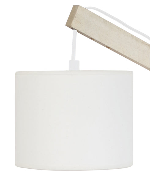 Lampe de bureau TOSEL PILORI CYLINDRE,bois, H50xD27xP27  cm.