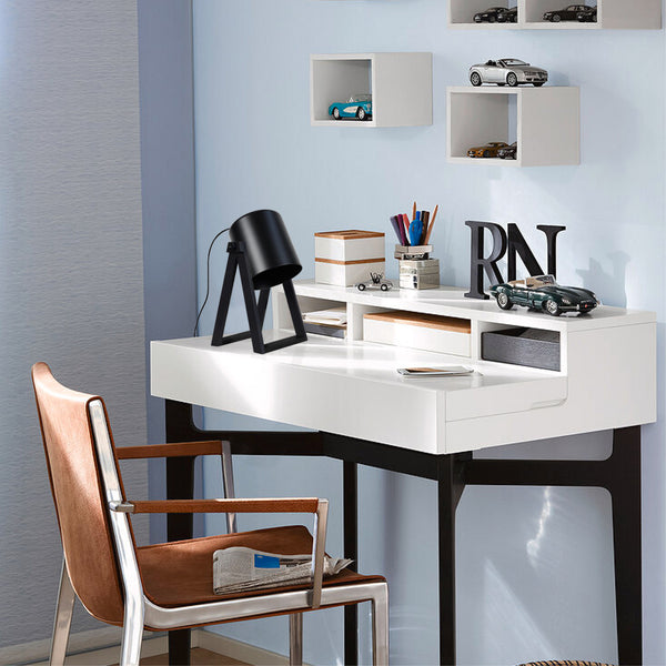 Lampe de bureau TOSEL SPIELBERG bois, métal , H30xD20xP16  cm.