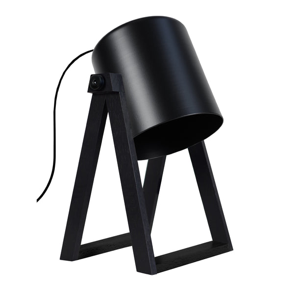 Lampe de bureau TOSEL SPIELBERG bois, métal , H30xD20xP16  cm.