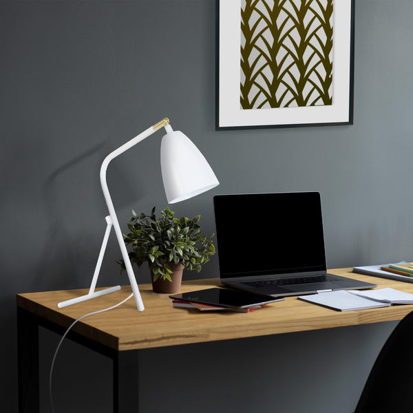 Lampe de bureau TOSEL OLOF,métal , H40xD20xP30  cm.