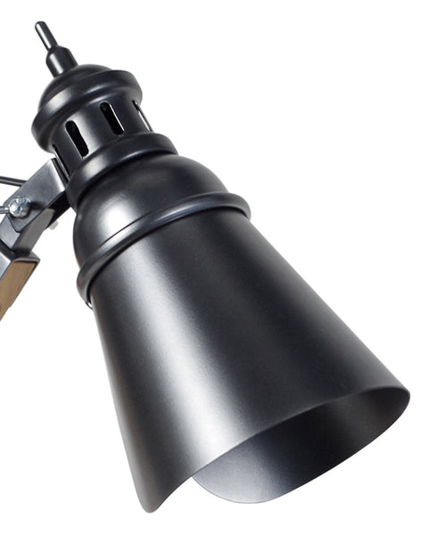 Lampe de bureau TOSEL IRON ,bois , H66xD46xP15  cm.
