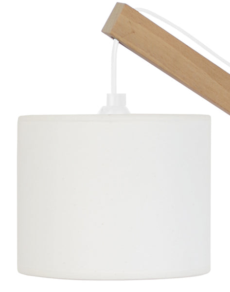 Lampe a poser TOSEL  ENKEL bois, tissu H50xD15xP27cm - 1 Lumière