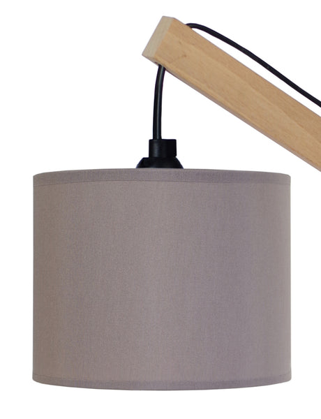 Lampe a poser TOSEL  ENKEL bois, tissu H50xD15xP27cm - 1 Lumière