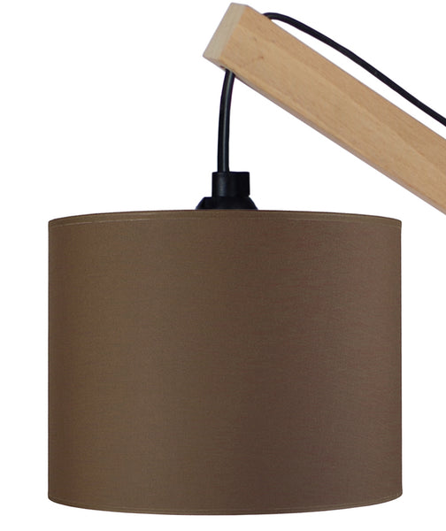 Lampe a poser TOSEL  ENKEL bois, tissu H50xD15xP27cm - 1 Lumière