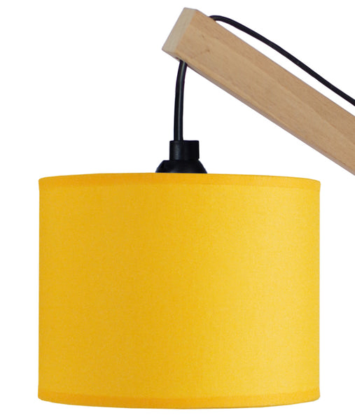 Lampe a poser TOSEL  ENKEL bois, tissu H50xD15xP27cm - 1 Lumière