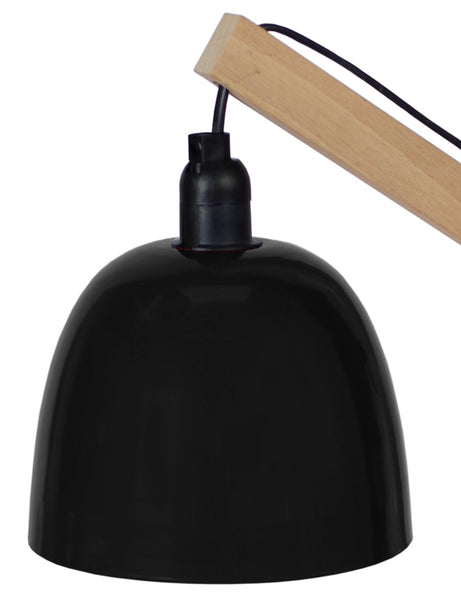 Lampe de bureau TOSEL ENKEL,bois, H50xD14,5xP27  cm.