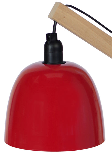 Lampe de bureau TOSEL ENKEL,bois, H50xD14,5xP27  cm.