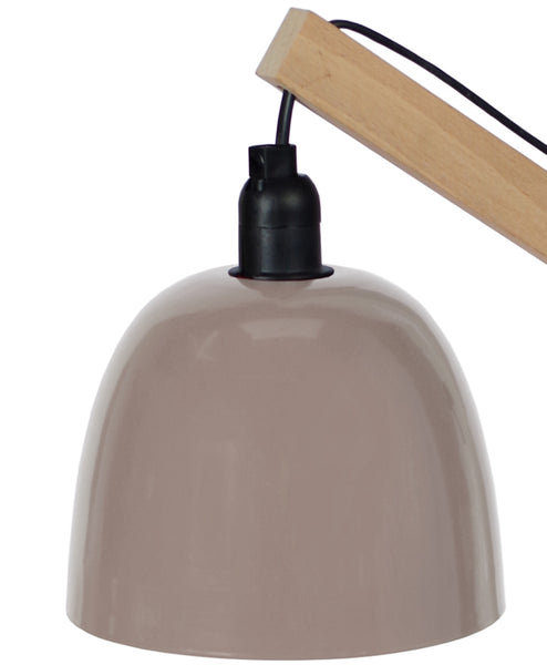 Lampe de bureau TOSEL ENKEL,bois, H50xD14,5xP27  cm.