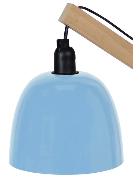 Lampe de bureau TOSEL ENKEL,bois, H50xD14,5xP27  cm.