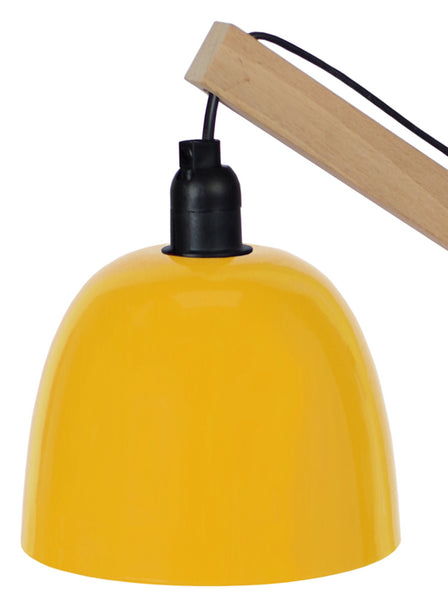 Lampe de bureau TOSEL ENKEL,bois, H50xD14,5xP27  cm.