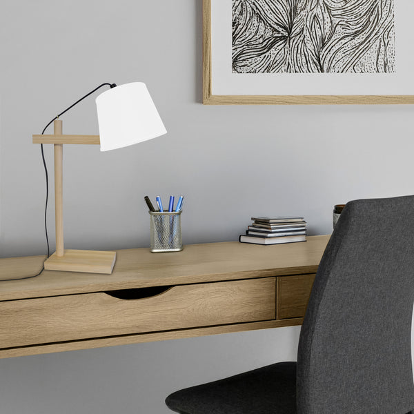 Lampe a poser TOSEL OLAVO I bois H45xD32xP16cm - 1 Lumière