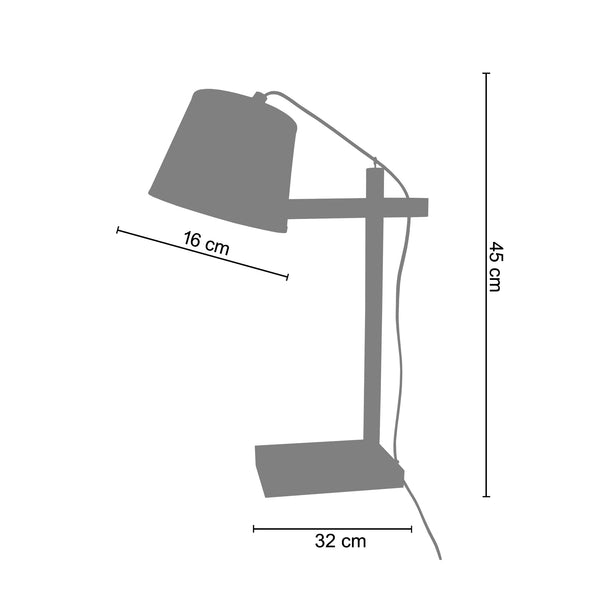 <tc>Candeeiro de mesa SPIELBERG  16cm - 1 Luz </tc>