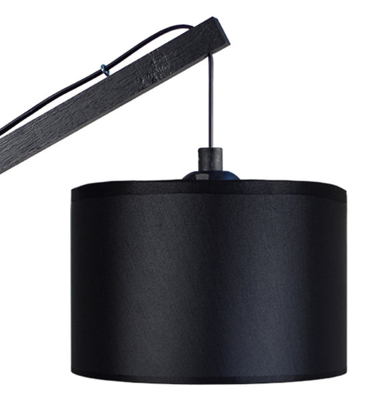 Lampadaire liseuse TOSEL PILORI CYLINDRE,bois, H180xD80xP80  cm.