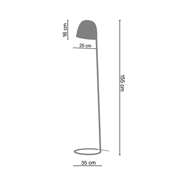 <tc>Candeeiro Pé Alto QUOKKA 25cm - 1 Luz  </tc>