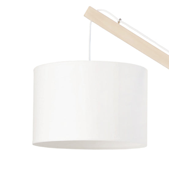 Lampadaire liseuse TOSEL ENKEL,bois naturel, H180xD25xP80  cm.