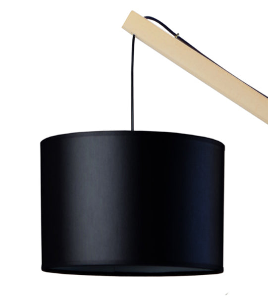 Lampadaire liseuse TOSEL ENKEL,bois naturel, H180xD25xP80  cm.