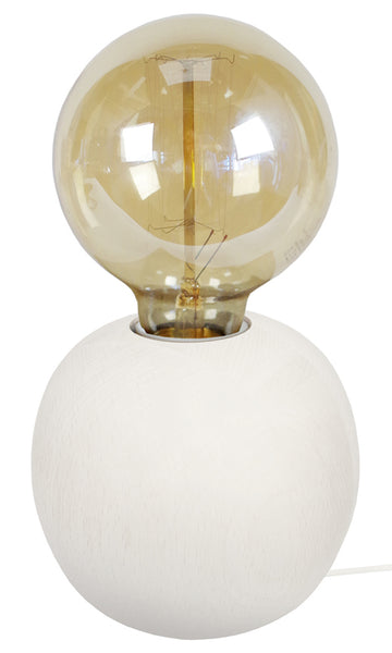Lampe de chevet TOSEL BOIS BOULELT2,bois, H21xD11xP11  cm.