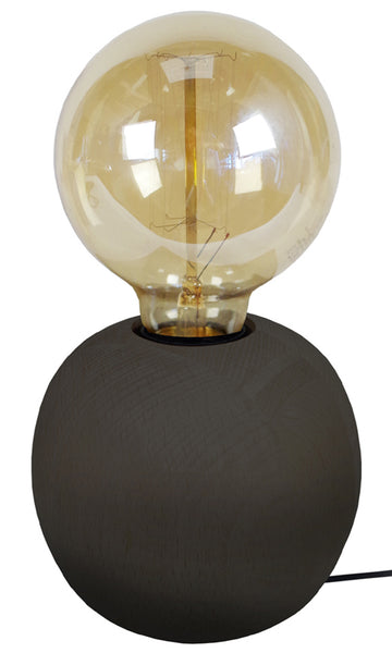 Lampe de chevet TOSEL BOIS BOULELT2,bois, H21xD11xP11  cm.