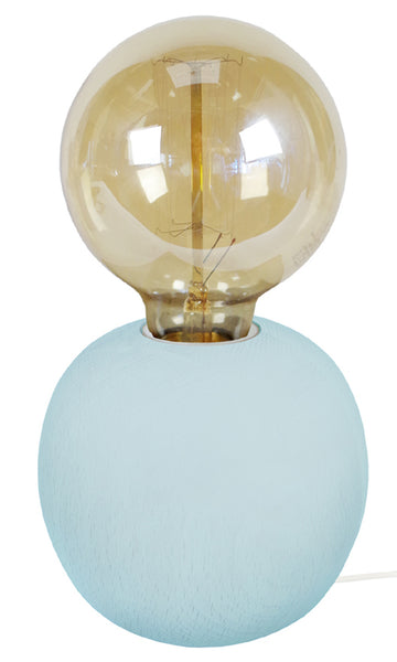Lampe de chevet TOSEL BOIS BOULELT2,bois, H21xD11xP11  cm.
