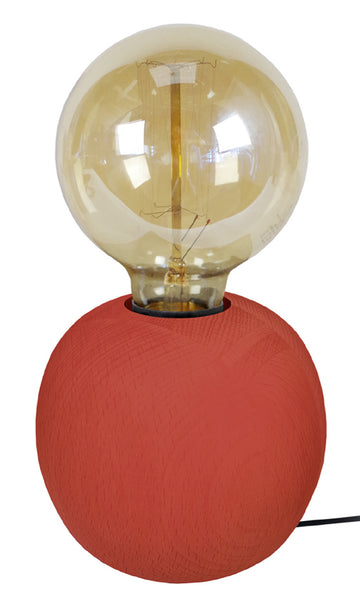 Lampe de chevet TOSEL BOIS BOULELT2,bois, H21xD11xP11  cm.