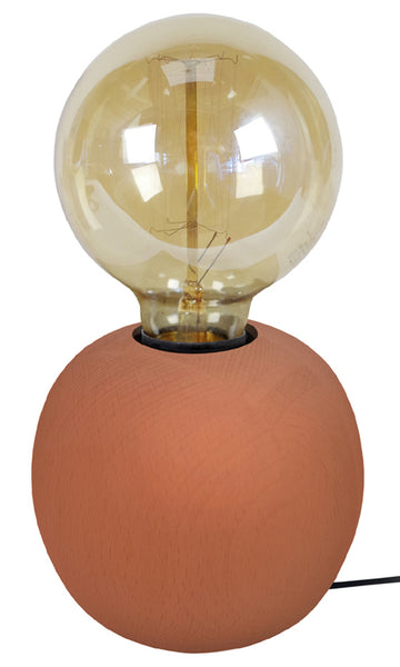 Lampe de chevet TOSEL BOIS BOULELT2,bois, H21xD11xP11  cm.