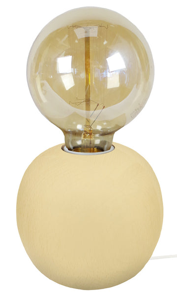 Lampe de chevet TOSEL BOIS BOULELT2,bois, H21xD11xP11  cm.