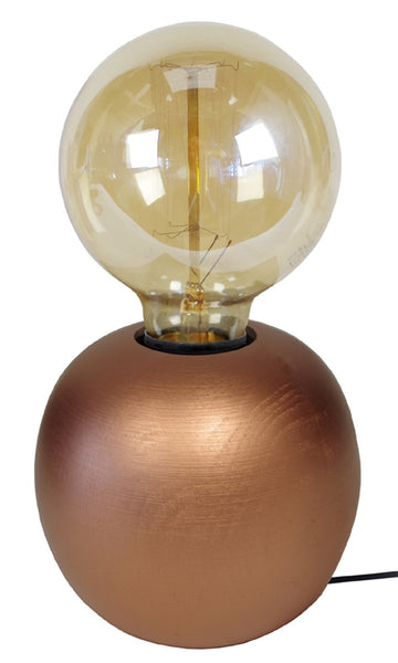 Lampe de chevet TOSEL BOIS BOULELT2,bois, H21xD11xP11  cm.