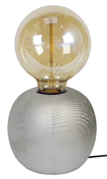 Lampe de chevet TOSEL BOIS BOULELT2,bois, H21xD11xP11  cm.