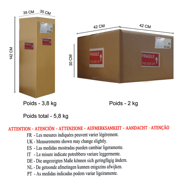 Lampadaire TOSEL CASHEMIRE,bois, H163xD45xP45  cm.