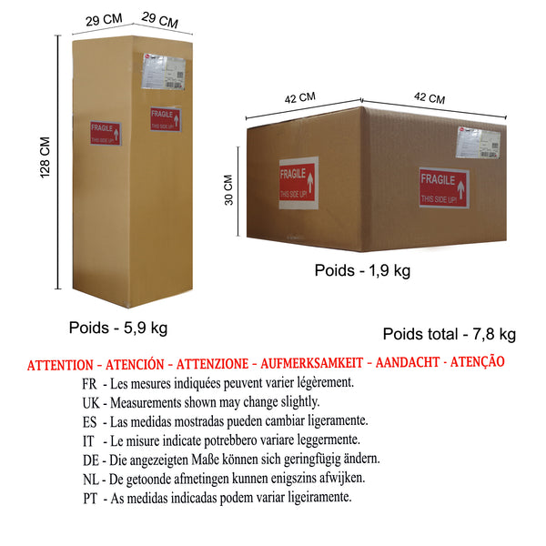 Lampadaire TOSEL KALMAR,bois, H155xD40xP40  cm.