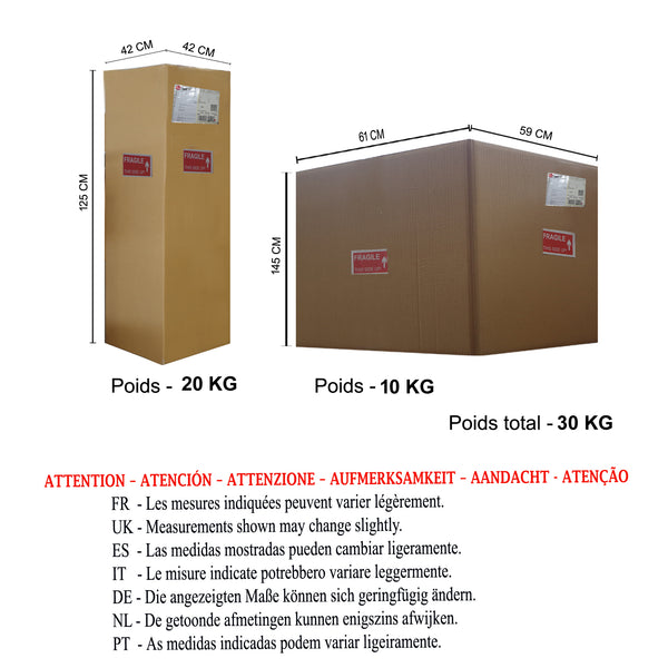 Lampadaire TOSEL MILANO bois, métal H154xD62xP62cm