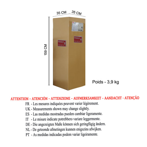 Lampadaire liseuse TOSEL ASTER,méta, H157xD30xP42  cm.