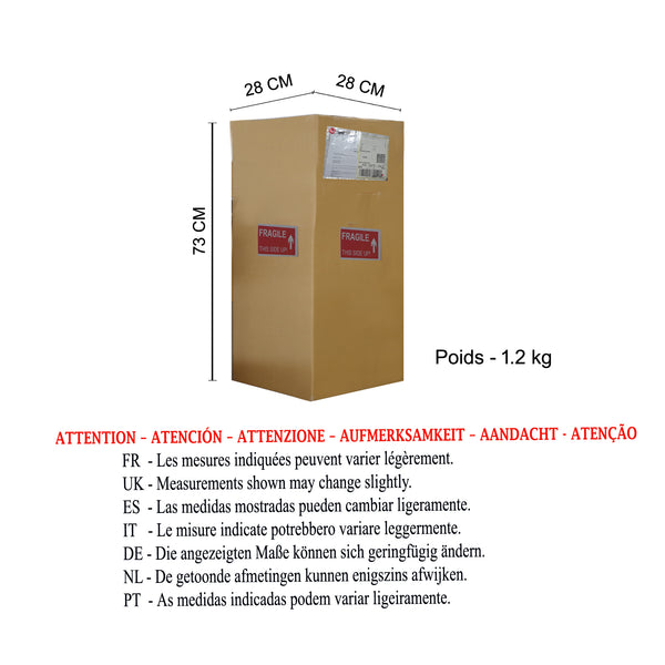 Lampe a poser TOSEL FRIGGA,bois , H51xD20xP20  cm.