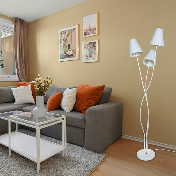 Lampadaire TOSEL LILLE, métal, tissu , H168xD40xP40  cm.