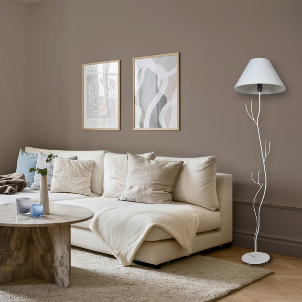 Lampadaire TOSEL ARBORE,métal, tissu H168xD40xP40  cm.