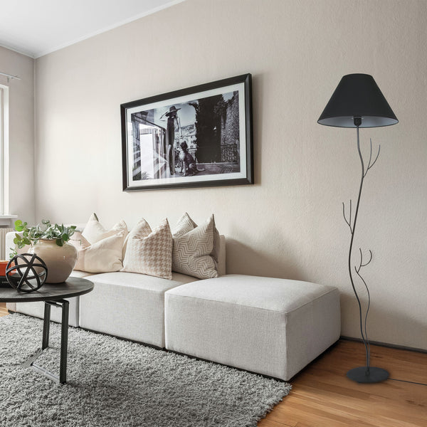 Lampadaire TOSEL ARBORE,métal, tissu H168xD40xP40  cm.