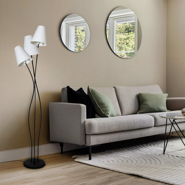 Lampadaire TOSEL LILLE, métal, tissu , H168xD40xP40  cm.