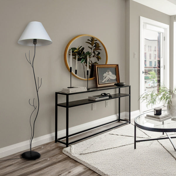 Lampadaire TOSEL ARBORE,métal, tissu H168xD40xP40  cm.