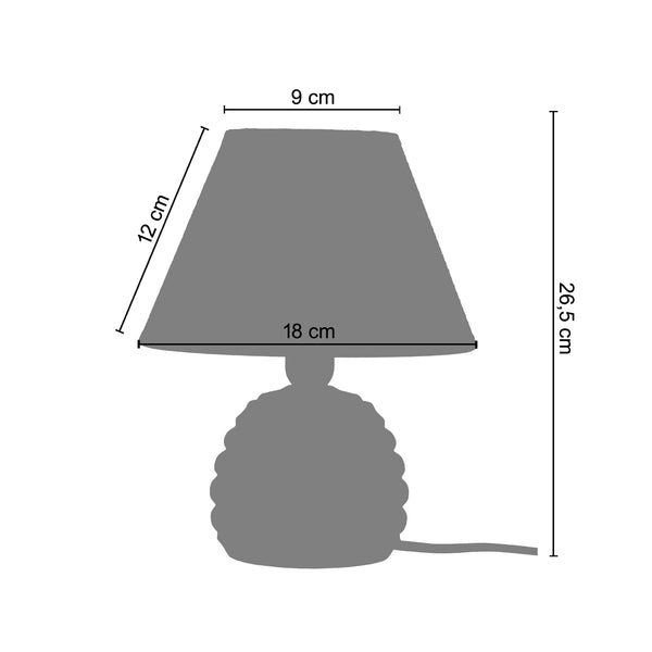 Lampe de chevet TOSEL MICHELIN BOIS,bois  , H26,5xD18xP18  cm.