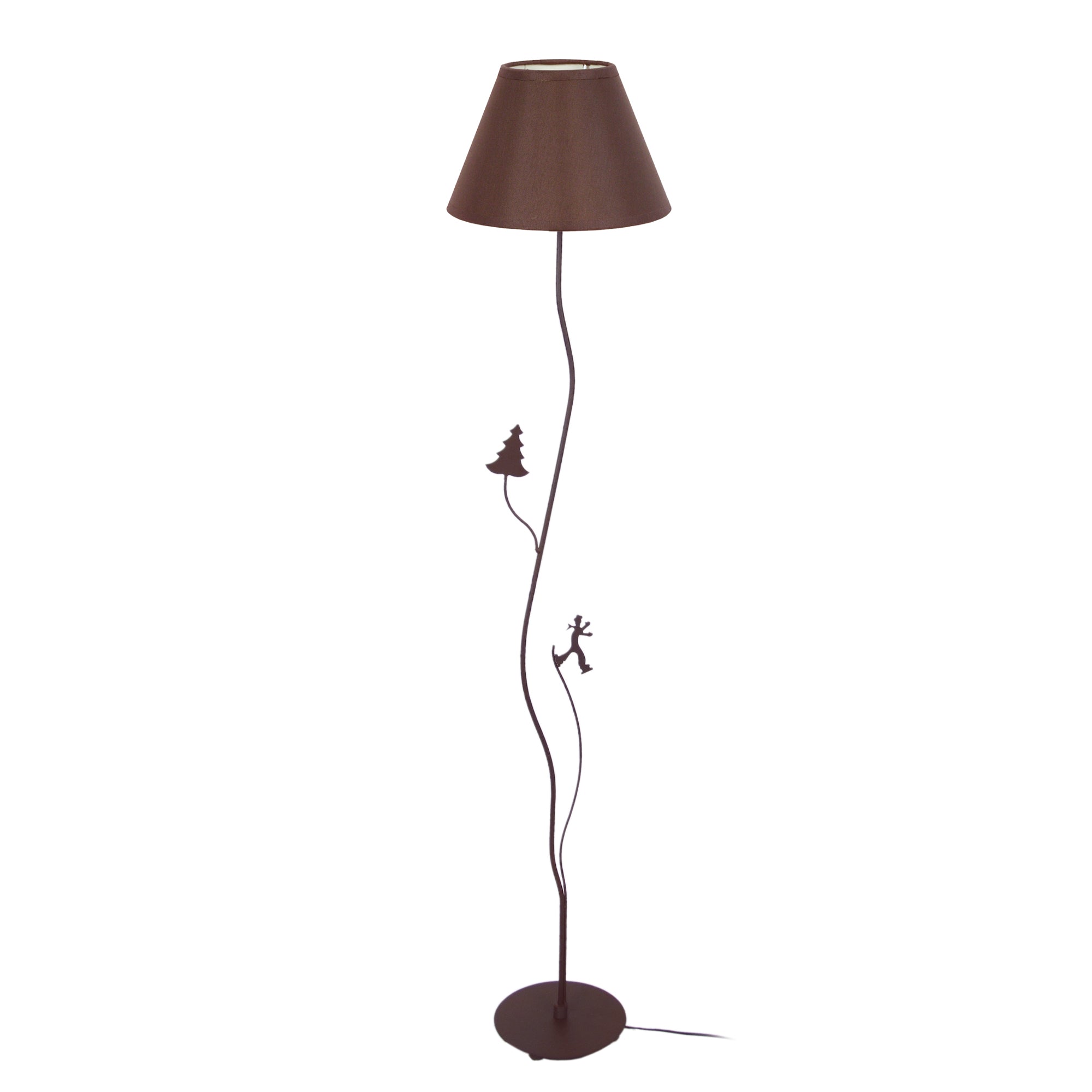 Lampadaire TOSEL SKIEUR,métal, H165xD40xP40  cm.