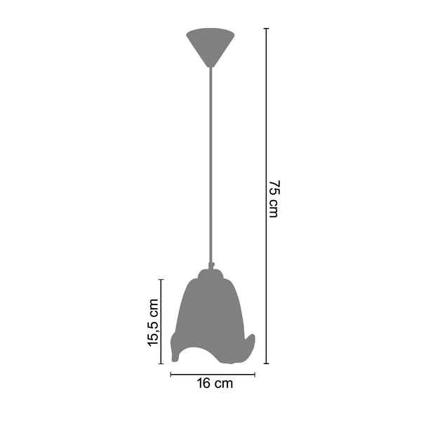 <transcy>Suspensão FLEUVE  36cm - 1 Luz </transcy>