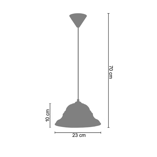 Suspension TOSEL AMERICA,verre, H100xD23xP23  cm.