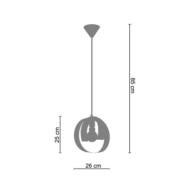 <tc>Suspensão TOOL  26cm - 1 Luz  </tc>