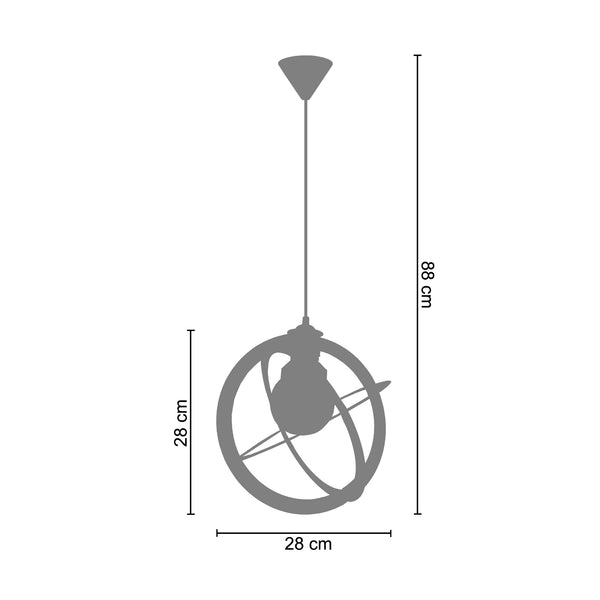 <tc>Suspensão URANO  28cm - 1 Luz  </tc>