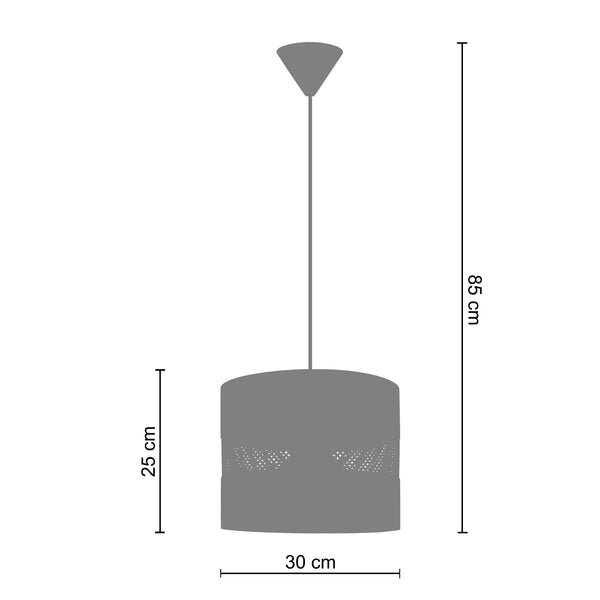 <tc>Suspensão EVASION  30cm - 1 Luz  </tc>