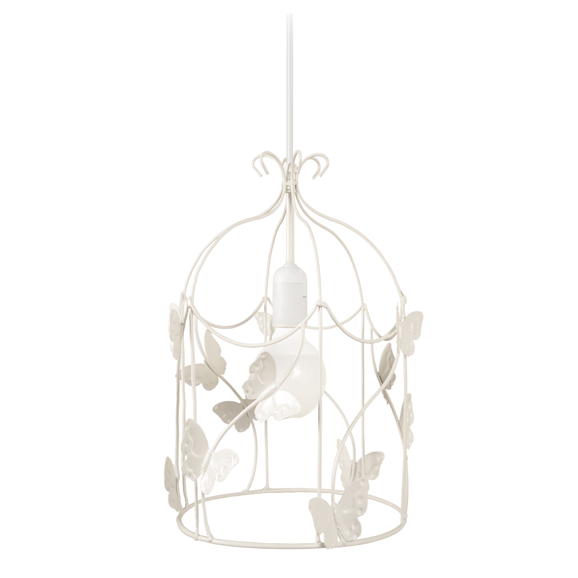 Suspension CAGE PAPILLONS 23cm - 1 Lumière