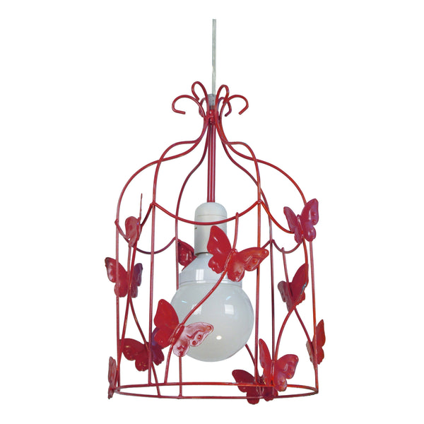 Suspension CAGE PAPILLONS 23cm - 1 Lumière